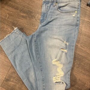 Distressed Light Blue Jeans